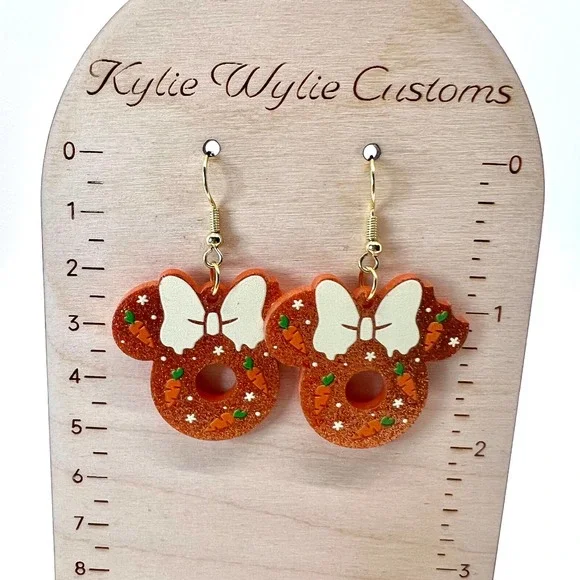 Mickey Carrot Cake Earrings - Mickey Mouse - Fall Earrings - Halloween Earrings - Picture 9 of 9